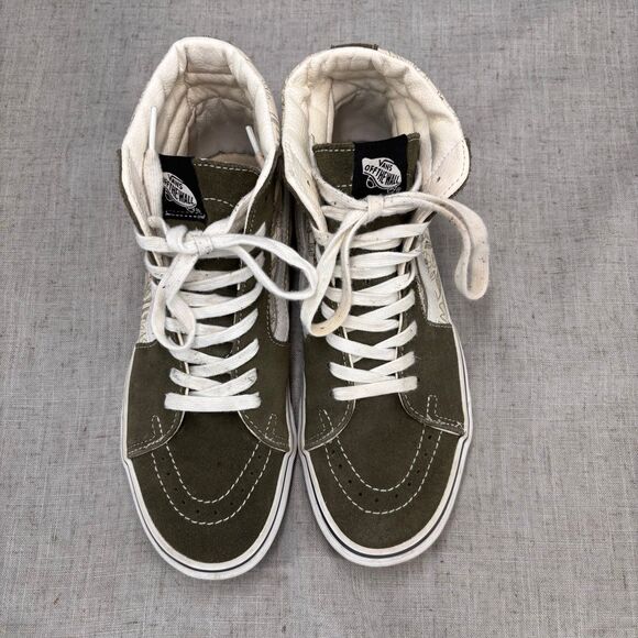 Vans SK8 High Desert Skulls Grape Leaf Shoes Green Suede Canvas Unisex Women's 9 - Picture 5 of 11